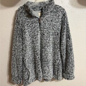 Cozy Gray Sherpa Jacket